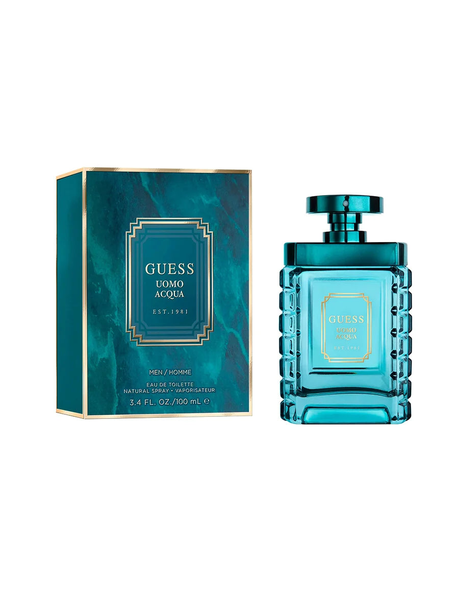 GUESS Uomo Acqua Eau de Toilette for Men 3.4 oz 100ml Spray Fragrance